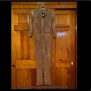 Gold sequin jumpsuit !